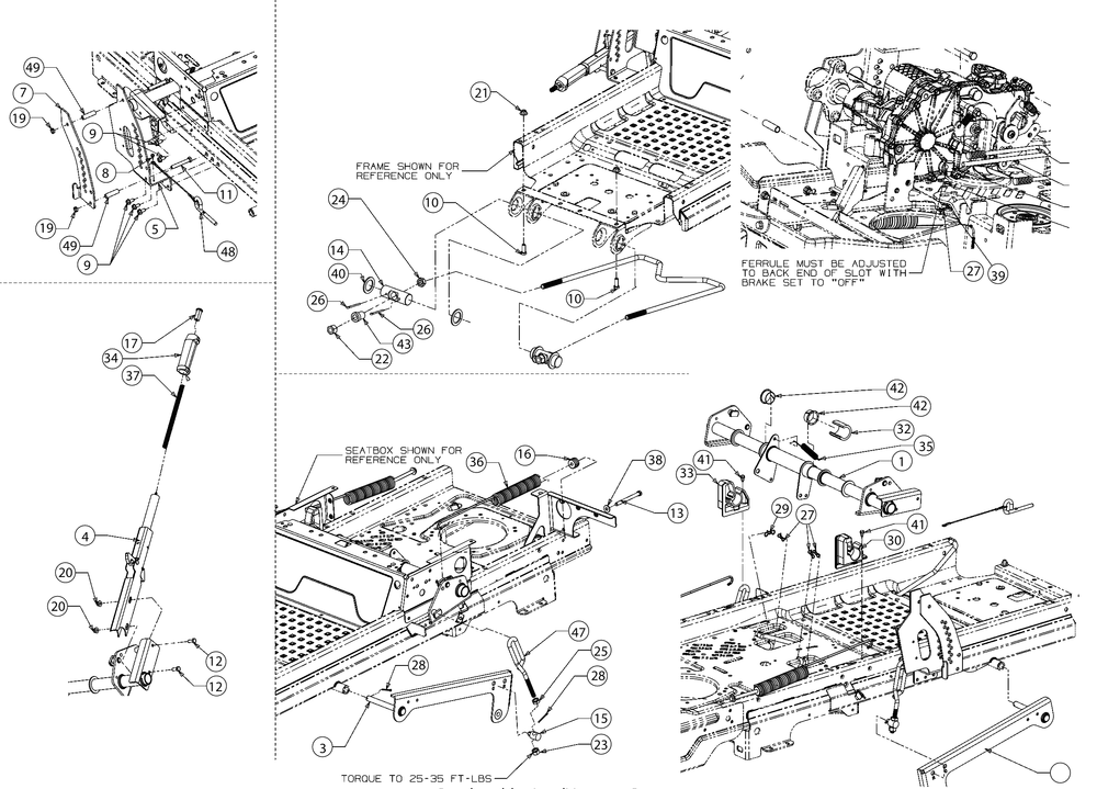 Deck Lift Diagram and Parts List for Z-FORCESZ54 (17BSDGHC010)(2016) Cub Cadet Lawn Tractor